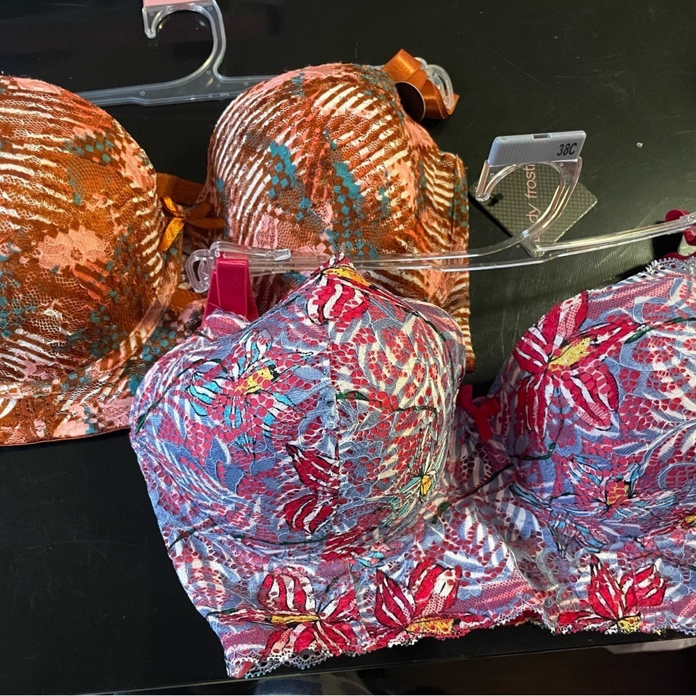 Colorful Patterned Bras Set